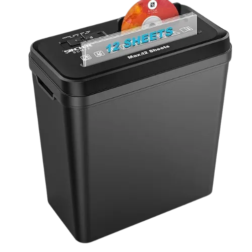 SINCHEREU 12-Sheet Paper Shredder with 14L Bin