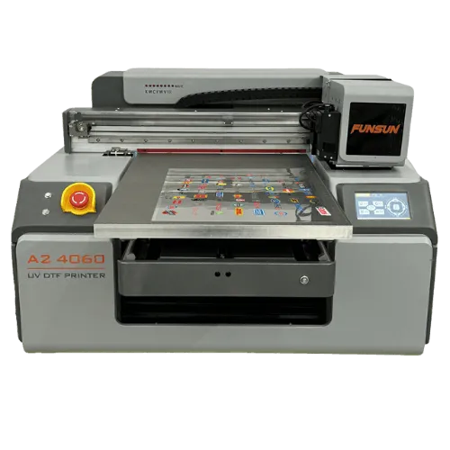 طابعة Funsun A2 UV DTF للاستيكرات والمسطحات الصلبه والاسطوانية