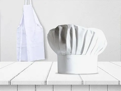 مريلة للطباعة مع طاقية الشيف