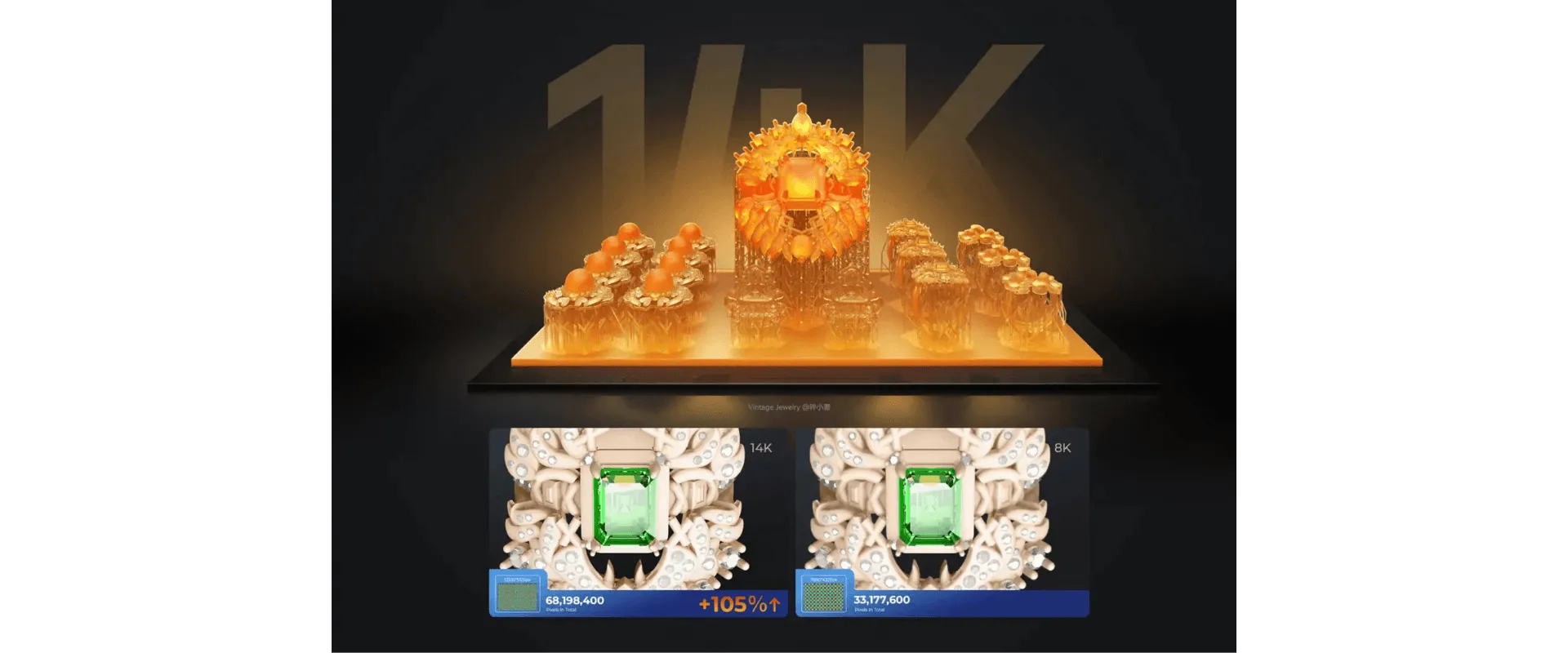 طابعة كريالتي الريزن ثلاثية الأبعاد Halot Mage S بدقة 14K فائقة الوضوح - مقاس 22*12*23سم