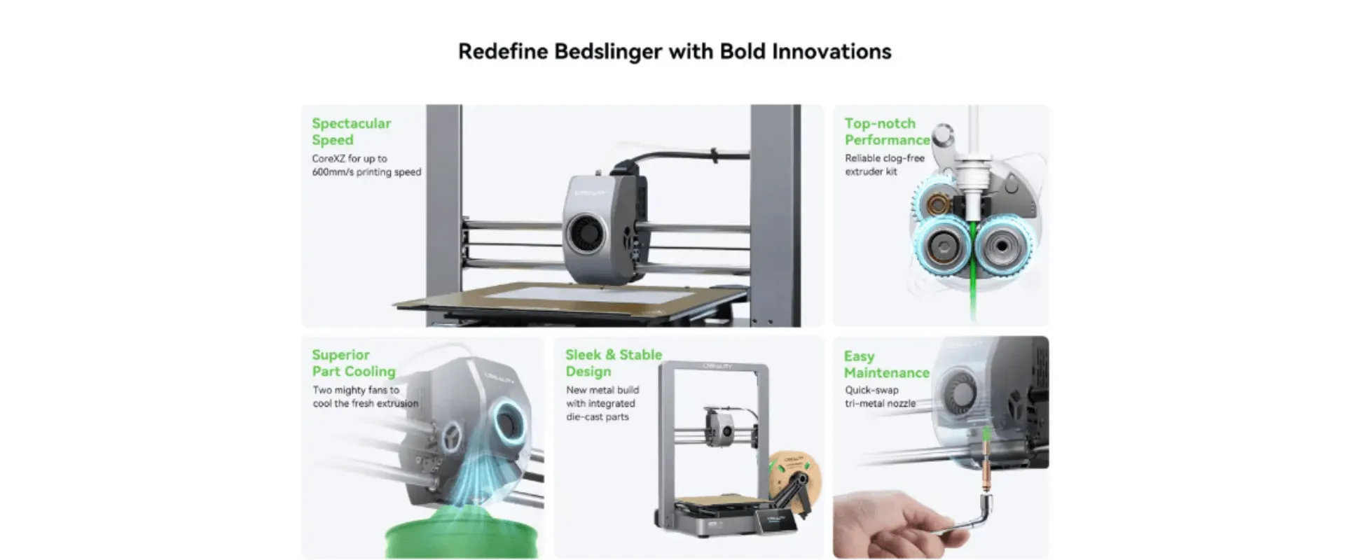 طابعة Ender 3 V3 ثلاثية الأبعاد بجودة عالية وسرعة فائقةمقاس 22*22*25سم
