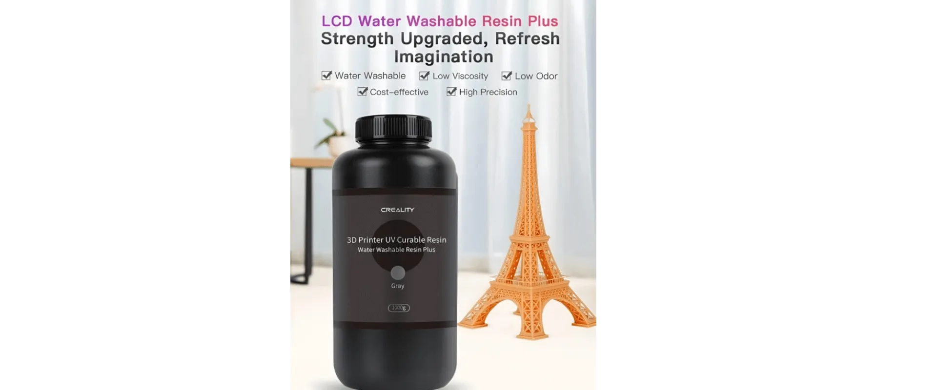 ريزن كريالتي UV قابل للغسل بالماء للطابعات LCD -الوان متعددة