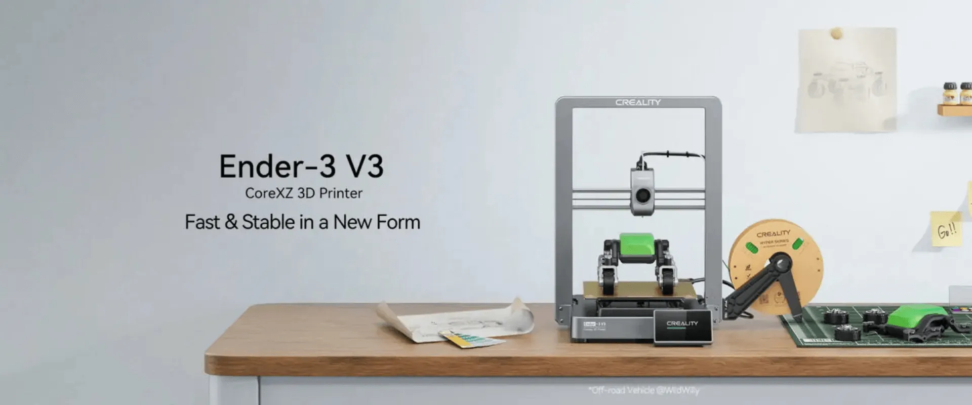 طابعة Ender 3 V3 ثلاثية الأبعاد بجودة عالية وسرعة فائقةمقاس 22*22*25سم