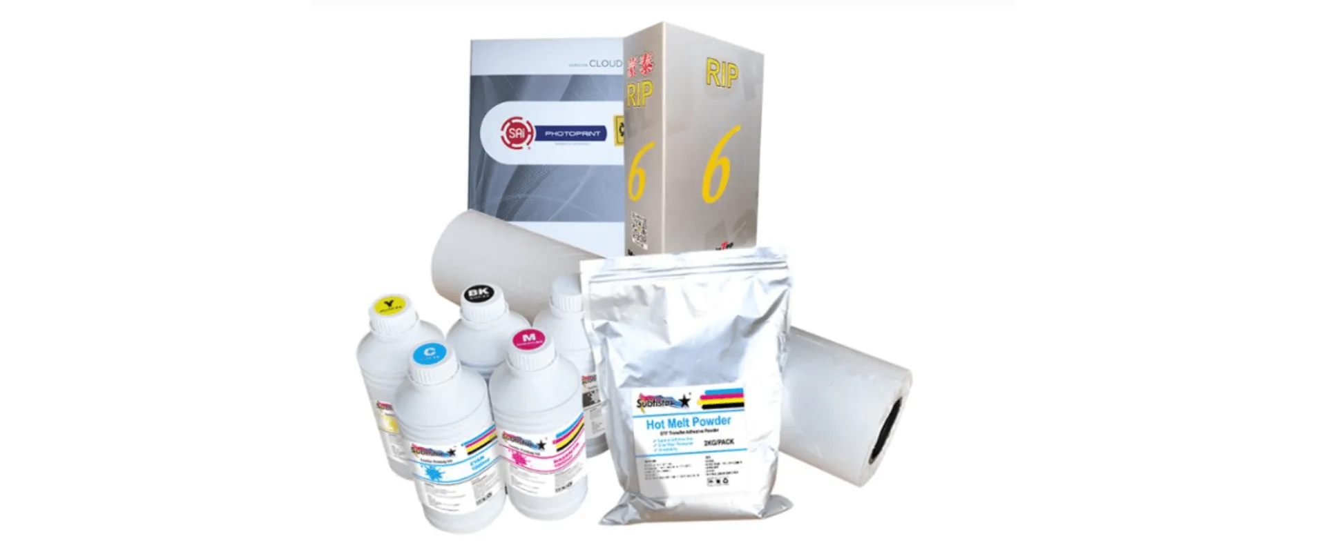طابعة DTF مقاس 120 سم + وحدة تثبيت البودرة