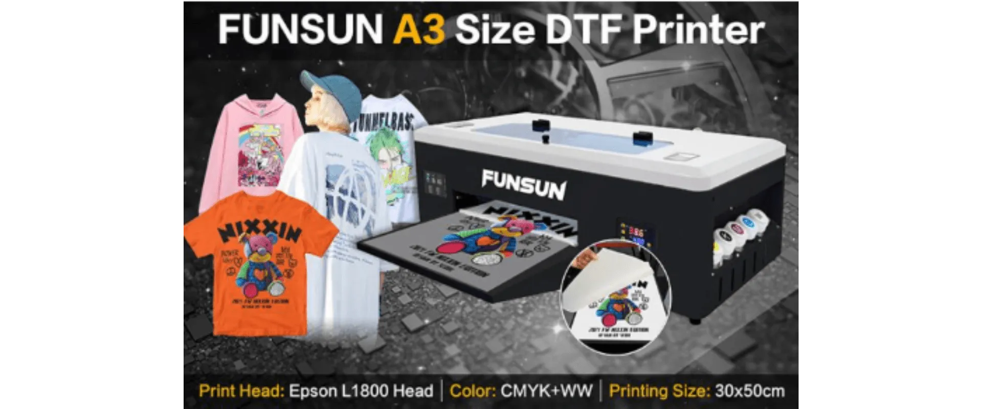 طابعة FUNSUN A3 Desktop DTF